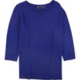 thumbnail image 1 of Karen Scott Luxsoft suéter para mujer, azul, 1X, 1 of 1