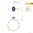 thumbnail image 4 of ANGARA Natural 0.7 Ct. Amethyst with Diamond Classic Ring in 14K Rose Gold for Women (Ring Size: 11), 4 of 8