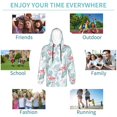 thumbnail image 5 of Salouo Tropical Flamingo Pattern Hoodie Sweatshirt for Youth, Fall Pullover Hoodie Sweatshirt Long-Sleeve Pullover Hooded Sweatshirt-X-Large, 5 of 6