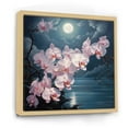 thumbnail image 2 of Designart "Orchids In Moonlit Waterscape" Orchids Floater Framed Wall Art Prints, 2 of 5