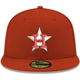 thumbnail image 2 of Men's New Era Red Houston Astros White Logo 59FIFTY Fitted Hat, 2 of 5