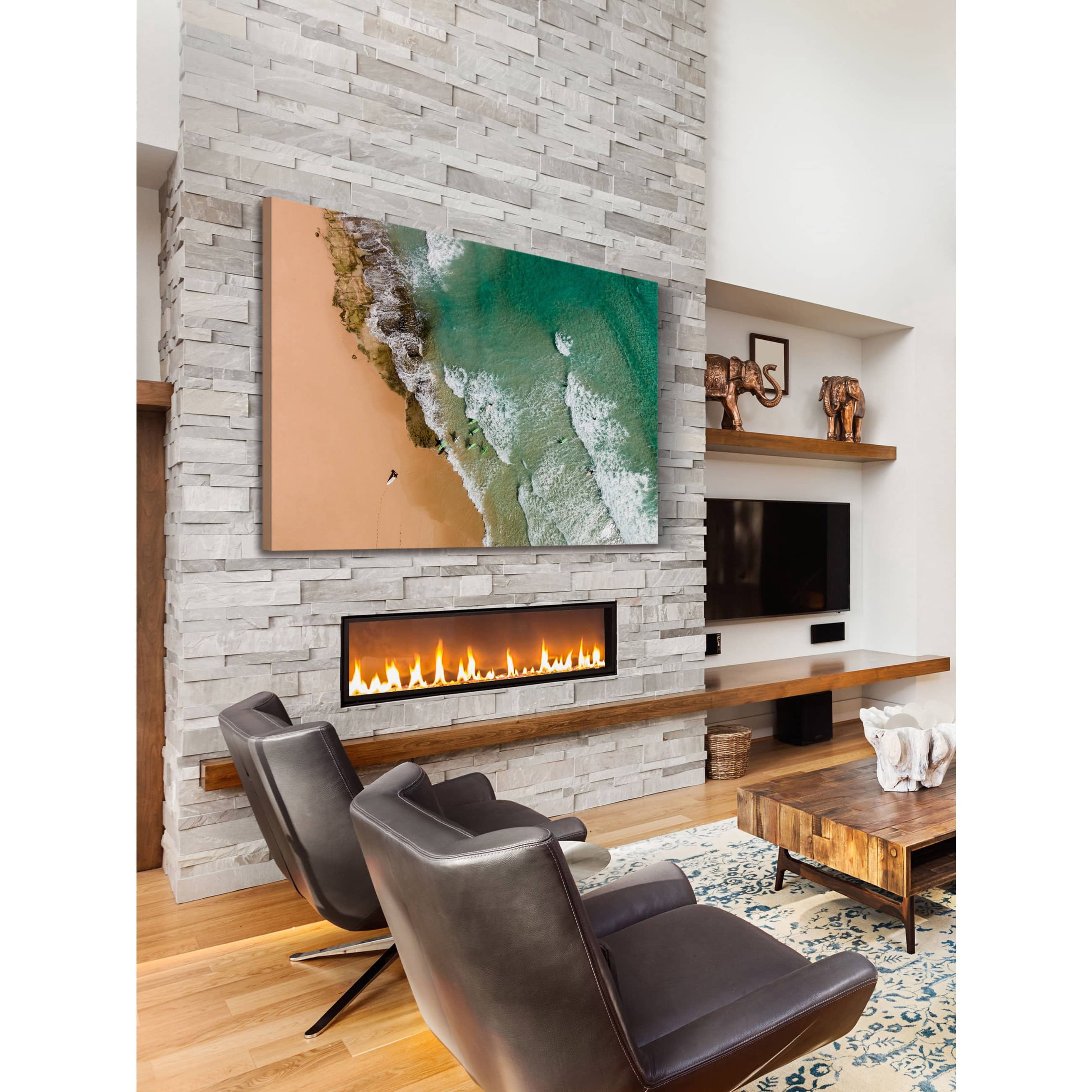 Marmont Hill "The Waves" by Karolis Janulis Painting Print on Wrapped Canvas