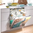 thumbnail image 5 of Dailycode Dishwasher Magnet Cover Magnetic Fridge Door Cover Home Kitchen Decor, Peacock Rose Butterflies, 23"x 26", 5 of 6