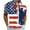 A-Multicolor, variant on Men American Flag Shirt Independence Day Shirts for Men Red White and Blue Shirt Men Men 4th of July Shirts Memorial Day Shirts Men's Casual Printed Zippered T-Shirt with Short Sleeved Lapel Top
