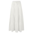 thumbnail image 3 of Casual Long Maxi Skirt for Women 2025 Summer Trendy A-Line Boho Skirts Ruffle Flowy Skirts Streetwear, 3 of 6