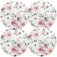 thumbnail image 5 of Pink Floral Placemats Round Table Mats Non-Slip Washable Heat Resistant Kitchen Place Mat for Home Dining Coffee Tabletop (6PCS) Home Decor, 5 of 7
