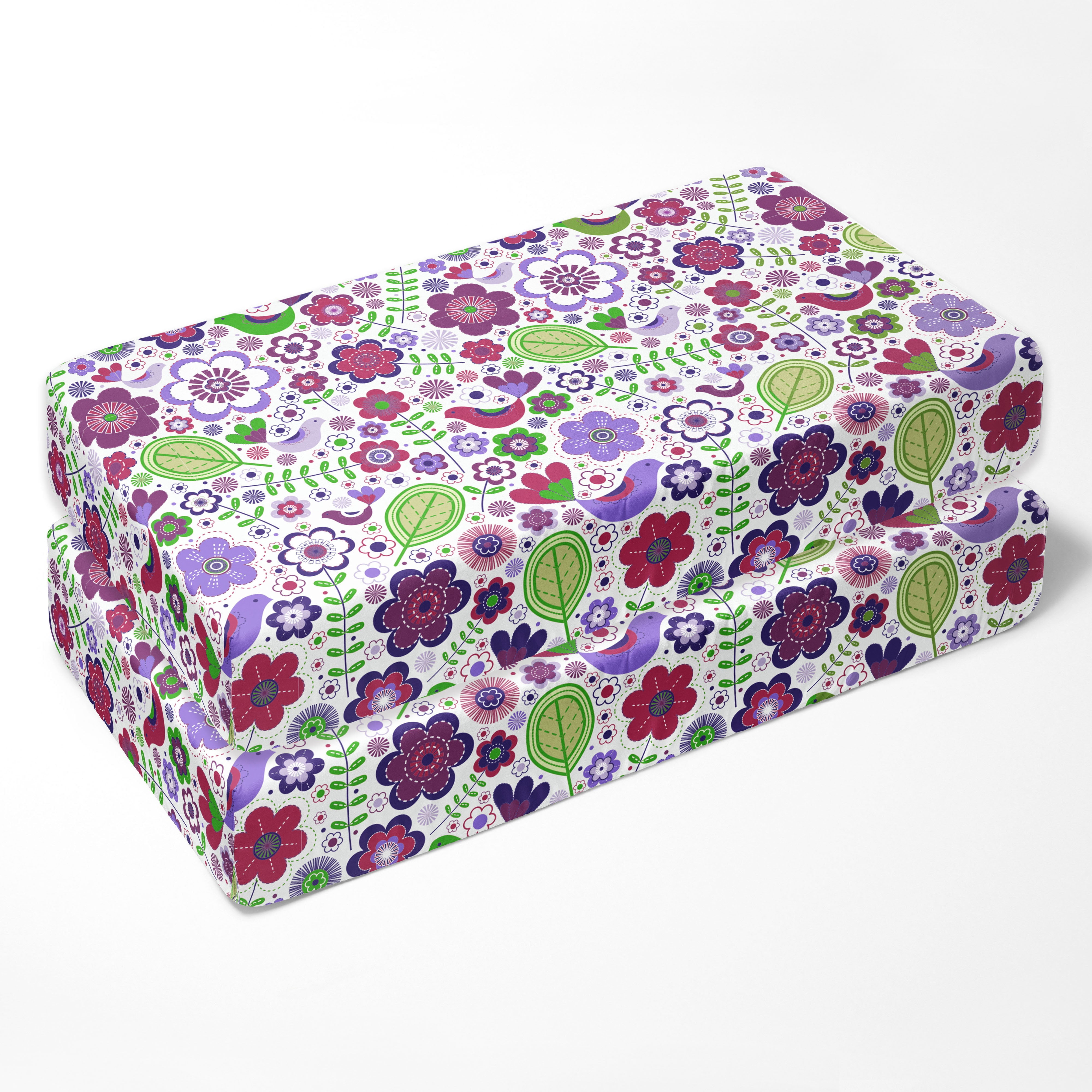 Bacati - Crib or Toddler Bed Fitted Sheet 100% Cotton Percale, Botanical, Purple/Lilac/Green/Plum