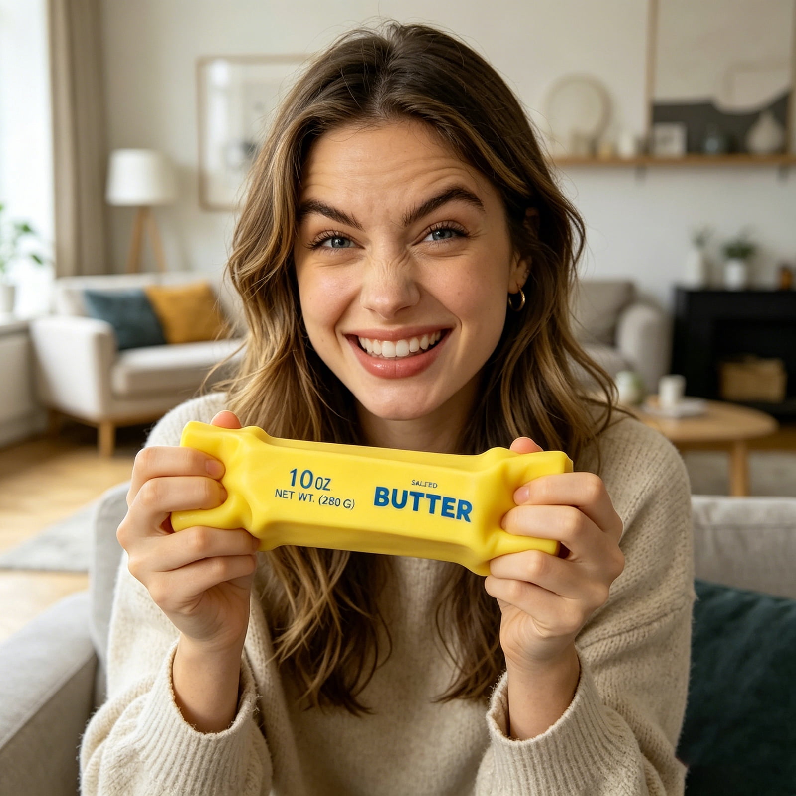 Butter Squishy 10oz Jumbo Squishy Stick of Butter - Realistic Slow Rising Food Fidget for Stress Relief & Anxiety Relaxation 2026