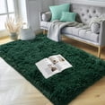 thumbnail image 3 of Socofuz 3x5ft Dark Green Fluffy Rug for Bedroom, Soft Indoor Non-Slip Carpet for Living Room Children's Room Home Decor, 3 of 10