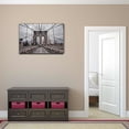 thumbnail image 2 of wall26 - Watercolor Style Canvas Wall Art - Beautiful View of Brooklyn Bridge and Cable Pattern - Gallery Wrap Modern Home Art | Ready to Hang - 32x48 inches, 2 of 3