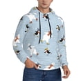 thumbnail image 2 of Sikiie Skiing penguin Bear Men's Hoodie, Essentials Hoodie, Sweatshirt, Pullover Hooded Sweatshirt for Men-X-Large, 2 of 7