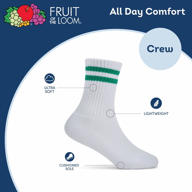 Fruit of the Loom Boys Crew Socks 10-Pack photo 6