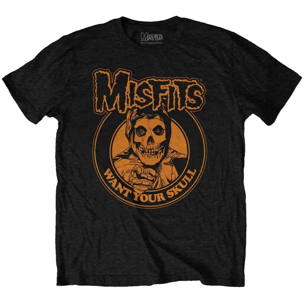 Misfits - Camiseta Want Your Skull de Algodón para Adultos Unisex (Negro)