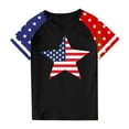 thumbnail image 4 of GERsome 4th of July T-Shirts for Boys Girls American Flag Short Sleeve Crewneck Tshirt USA Flag Stars Stripes Patriotic Graphic Tee, 3-4 Years, 4 of 4