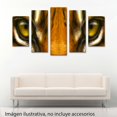 thumbnail image 2 of Cuadro decorativo para Sala, Comedor y Recamara, Tigre de Bengala Ojos, Animales, minimalista, moderno, elegante, juego de 5 piezas, 2 of 3