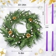 thumbnail image 5 of Waipfaru Christmas Wreath Advent Ring Candle Holder with 4 Flameless Candles,Christmas Advent Wreath and Candles Set for Winter Holidays Home Decor, 5 of 8