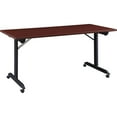thumbnail image 2 of Lorell® Mobile Folding Training Table, 29-1/2"H x 63"W x 23-5/8"D, Black/Mahogany, 2 of 6