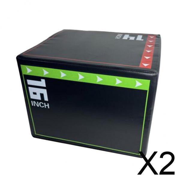 2x Caja De Salto Step Up Box Para Saltos, Acondicionamiento, Entrenamiento De Fuerza, Fondos, 40 Cm X 30 Cm X 35 Cm