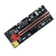 thumbnail image 3 of Moyic Placa Exender PCI-E 1x a 6x, módulo de tarjeta USB 3,0 de 6 pines, adaptador de placa base de PC de escritorio con indicador LED, minero Electrónica miscelánea  Ranura roja + cable negro, 3 of 8