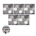 thumbnail image 4 of Azulejo Etiqueta De La Pared 3D Hexagonal Impermeable Etiqueta De La Pared Autoadhesivo Etiqueta Protectora De La Pared Para La Cocina Baño Sala De Estar Decoración 5Pcs Moyic HA013187-00, 4 of 7