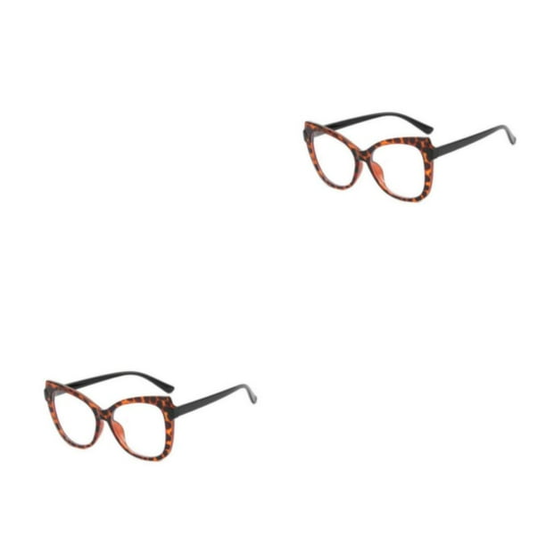 Sonducket Gafas de ojo de gato TR90, ligeras, con estampado de leopardo, de gran tamaño, estilo Vintage, antiluz azul, montura grande, gafas pierna negra 2piezas
