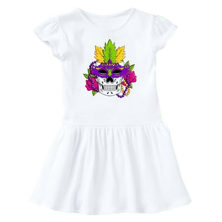

Inktastic Mardi Gras Skull with Masquerade Mask Gift Baby Girl Dress