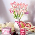 thumbnail image 4 of Pajarita rosa TICIAGA, 28 piezas, decoración con púas de madera, 4 of 5