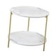 thumbnail image 5 of Mesa de centro, mueble de mesa, mesa pequeña para oficina, decoración del hogar, sala de estar Redondo blanco, 5 of 9
