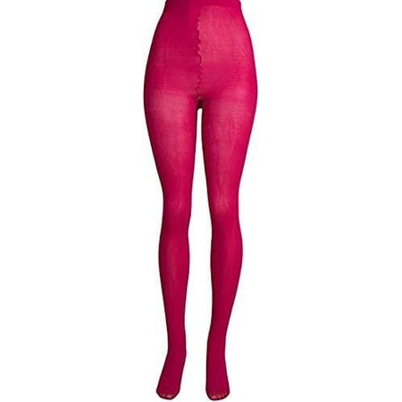 

Opaque Plus Size Tights for Women Comfortable and Footed by Lissele Cherry 6X