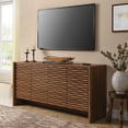 thumbnail image 4 of Emric Wave 66" 4-Door Sideboard in Walnut, 4 of 10