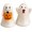 Cute Ghost, variant on Snowman Salt and Pepper Shakers Ceramic Christmas Set | Cute Christmas & Winter Table Decor,Decorative Kitchen Shakers for Family Dinners,Holiday Gift for Snowman Lovers