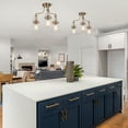 thumbnail image 4 of LNC Auisre 3-Light 18.9-in Polished Gold LED Semi Flush Mount Light, 4 of 17