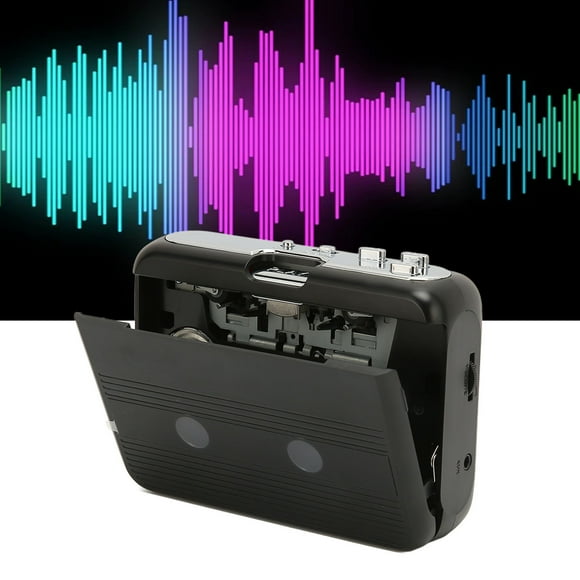Cassette Player, Auto Reverse Black Portable Bluetoot Cassette Tape Player for Travel