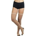 thumbnail image 7 of ToBeInStyle Women's Cuban Heel Thigh High w/ "Love me, Kiss me" Print On Back - Beige - One Size, 7 of 7