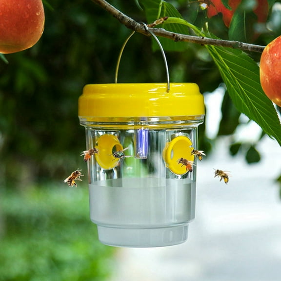 Wasp Trap Outdoor Hanging Solar Powered Wasp Trap Waterproof Outdoor Hanging Trap Non- Bee Hornet Traps Outdoor A