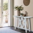 thumbnail image 5 of LuxenHome Farmhouse Engineered Wood Console Table in Distressed White, 5 of 9