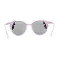thumbnail image 4 of Girls Plastic Unicorn Charm Thin Plastic Round Horn Rim Sunglasses Purple, 4 of 4