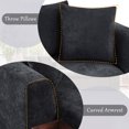 thumbnail image 6 of Harper & Bright Designs L-Shaped Sectional Sofa Set, 4-Seat Couch with Wooden Storage Compartment, Chenille Upholstered Sectional Sofe for Living Room, Black, 6 of 18