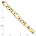 thumbnail image 2 of 14k Yellow Gold Bracelet Chain Styles Figaro 5.75 mm 8 in Semi-Solid with Lobster Clasp, 2 of 2