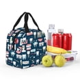 thumbnail image 4 of Yiaed Dental Print Insulated Lunch Bag Reusable Cute Tote Lunch Box, Leakproof Cooler Lunch Bags for Work Office Travel School Picnic, 4 of 5