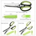 thumbnail image 4 of 5-Layer Stainless Steel Herb & Vegetable Scissors with Sharp Blades - Multi-Purpose Kitchen & Office Tool for Shredding Paper, Cutting Spices - Ergonomic Handle, Rust-Resistant, Space-Saving Design, 4 of 5