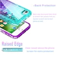 thumbnail image 3 of iPod Touch 5 / 6 / 7th Generation Case, [Not fit for iPhone 6/ 7/ 8], Liquid Floating Glitter Quicksand Bling with Spot Diamond Cover - Teal/Purple, 3 of 6