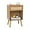 Bottom-brown, variant on End Table with Storage Mid Century Nightstand with Rattan Drawer and Shelf, Wood Small Side Coffee Table for Small Space, Living Room and Bedroom, Easy Assembly (Black)