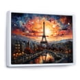 thumbnail image 2 of Designart "Of Lights Paris City art painting IV" France Floater Framed Canvas Print, 2 of 7
