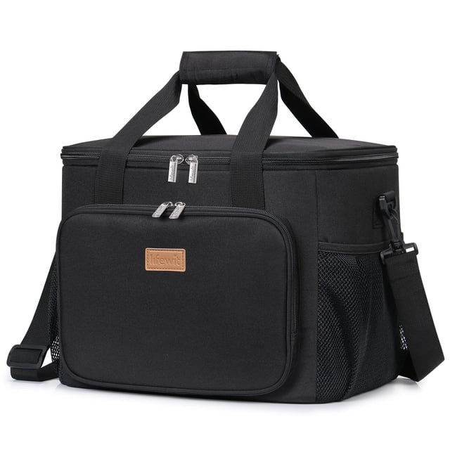 Bolsa térmica Lifewit, plegable, aislante, 24 L (40 latas), negra