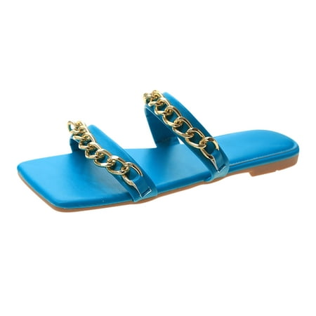 

VerPetridure Platform Sandals for Women Women s Flat Shoes Ladies Beach Sandals Summer Non-Slip Causal Slippers