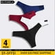 thumbnail image 2 of Tanga de algodón para mujer, 4 Uds., bragas cómodas, 6 colores sólidos, S-XXL, tangas sexis, calzoncillos para mujer Tan Jianjun unisex, 2 of 2
