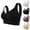 12# Black, variant on Front Closure Bras for Older Women Gathering Plush Size Bras Thin Cup Wireless Bras Full Coverage T-Shirt Bralettes White 58