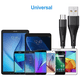 thumbnail image 4 of Cable V8 Micro USB de Datos Carga Rápida 3 Metros 2 pzs Gris, 4 of 4