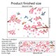 thumbnail image 4 of Calcomanía de flores de rosa, pegatinas para pared con pájaros en la rama de un árbol, pegatinas decorativas para ventanas con mariposas y pájaros, calcomanías florales para pared para niños/habitaci, 4 of 5